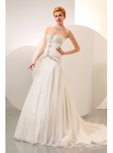 Exquisite Sweetheart Drop Waist Bridal Gowns 2014