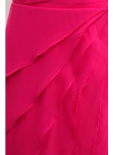 Fancy Hot Pink Butterfly Sleeves Chiffon Evening Dress