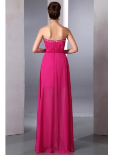 Fancy Hot Pink High Low Hem Prom Dresses under 200