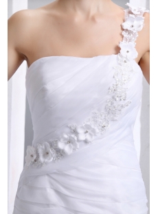 Fantastic One Shoulder Ruffled Mermaid Wedding Gown