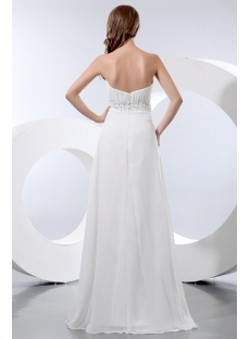 Flowing Long Chiffon Bridal Gown for Large Size