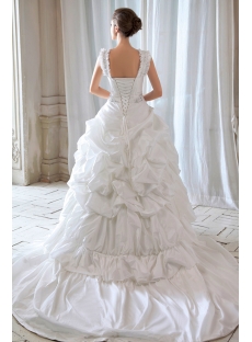 Ivory 2014 Gothic Ball Gown Bridal Gowns with Straps