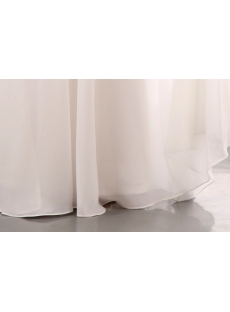 Ivory Strapless Long Chiffon Pregnant Beach Wedding Dresses