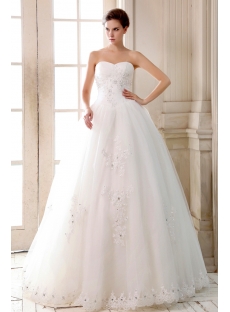 Ivory Sweetheart Outdoor Ball Gown Wedding Dresses for Fall