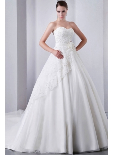 Luxurious Strapless Sweetheart Ball Gown Wedding Dresses