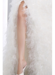 Luxury Sexy Criss-cross Ruffled Summer Beach Wedding Dress with Slit