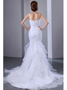 Organza Ostrich Feathers Fishtail Bridal Gown