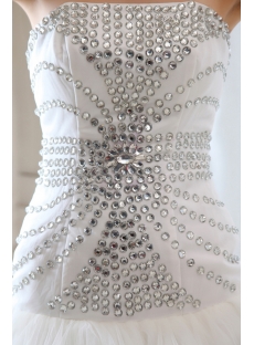 Pretty Drop Waist Corset Back Jeweled Bridal Gowns