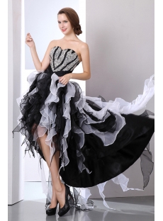 Pretty Multi-color Strapless High-low Ruffle Sweet 15 Dresses