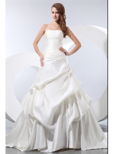 Pretty Sweetheart Satin Bridal Gown for Petite Bride
