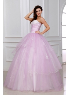 Romantic Light Pink Ball Gown Quinceanera Dress for Mexico with Corset