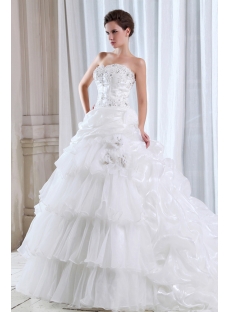 Seriously Stunning Sweetheart Pick up Wedding Dresses with Train