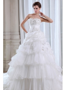 Seriously Stunning Sweetheart Pick up Wedding Dresses with Train