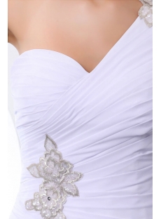 Sexy One Shoulder Backless Little White Party Dress