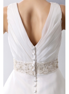 Sleeveless V-neckline Organza Winter Wedding Dresses Ball Gown 2014