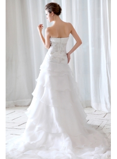 Strapless Organza A-line Gorgeous Bridal Gowns 2014 Spring