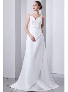 Straps A-line Informal Bridal Gown for Beach Wedding