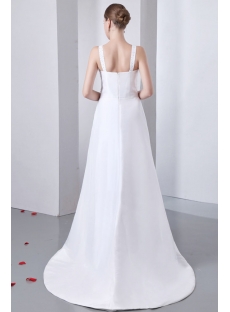 Straps A-line Informal Bridal Gown for Beach Wedding
