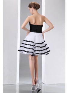 Stunning Black and White Short Formal Dresses
