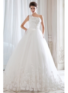 Stunning One Shoulder Celebrity Wedding Dresses for Sale