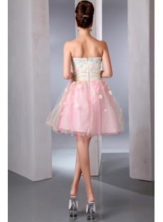 Sweet Colorful Mini Sweet 15 Dress with Flowers