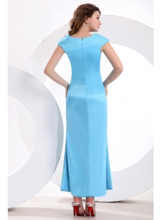 Unique Cheap Ankle Length Mother of Bride Dress with Cap Sleeves