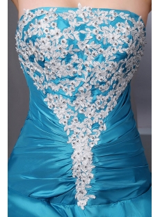 Unique Turquoise Blue Strapless Quinceanera Gown Dresses Pretty