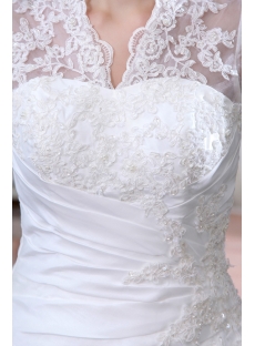Vintage Lace Long Sleeve Wedding Dress with Keyhole Back