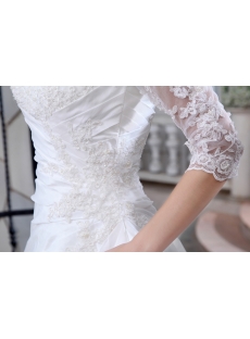 Vintage Lace Long Sleeve Wedding Dress with Keyhole Back