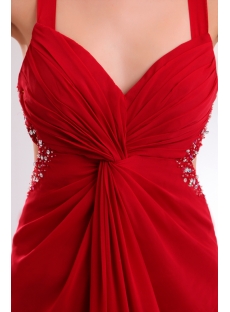 Wine Red Sexy Prom Dress Summer with Cross Straps Back