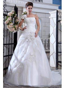Wonderful A-line One Shoulder Princess Wedding Dresses with Corset