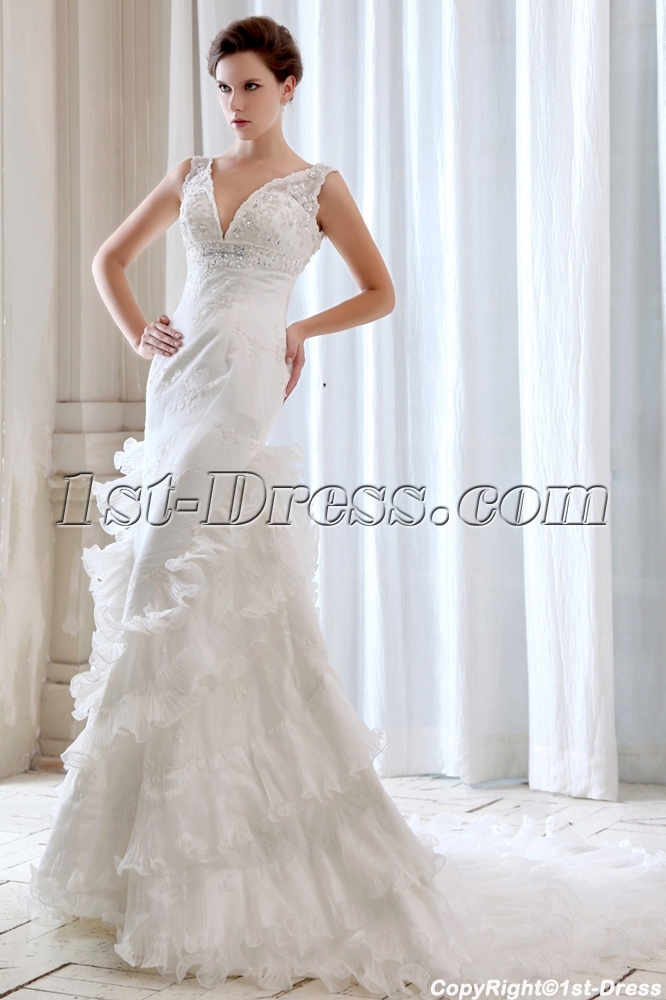 images/201401/big/Charming-Sleeveless-Plunging-Lace-Sheath-2014-Wedding-Dress-4047-b-1-1389437446.jpg