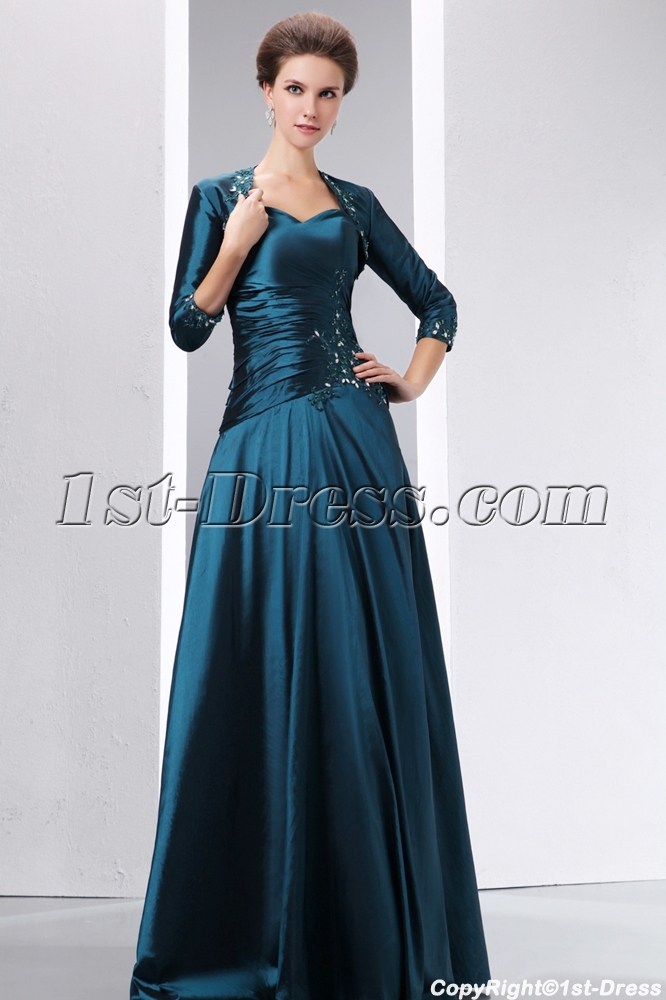 images/201401/big/Modest-Long-Taffeta-Teal-Blue-Mother-of-Groom-Dress-with-Bolero-4114-b-1-1389799784.jpg