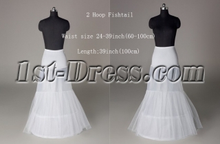 2 Hoops Mermaid Wedding Dresses Petticoat