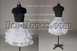 3 Layers Short Prom Dresses Petticoats
