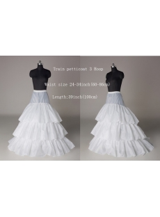 3 Layers Wedding Dress Petticoat with Train
