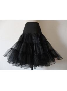 Black Layers Organza Short Cocktail Dress Petticoats