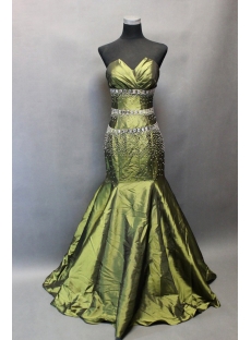 Exquisite Olive Green Mermaid Celebrity Dresses