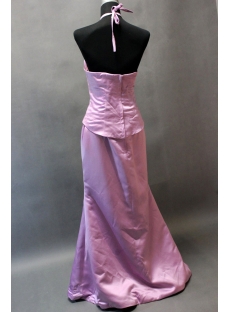 Lilac A-line Halter Mock 2 Piece East Prom Dress