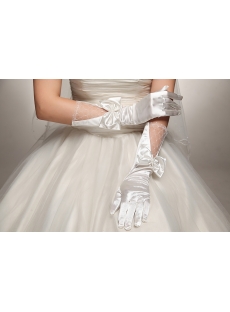 Modern Wedding Gloves with Bow