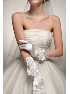 Modern Wedding Gloves with Bow