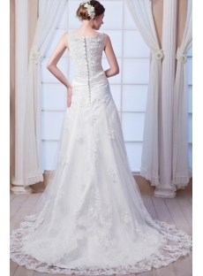 Best V-neckline Lace Wedding Dress 2015