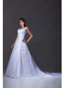 Pretty Lace Ball Gown Wedding Dress for 2015 Spring