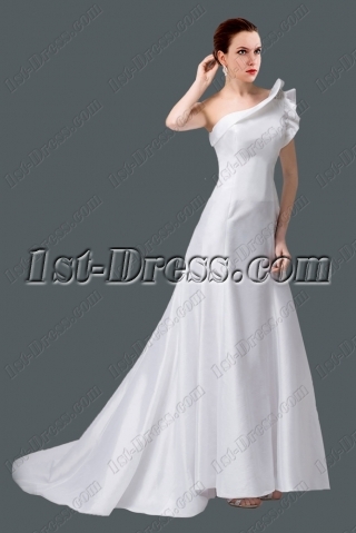 Beautiful One Shoulder A-line Bridal Gown 2015