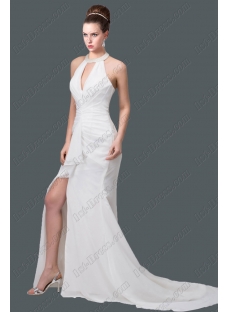 Sexy Halter Beach Bridal Gown 2015