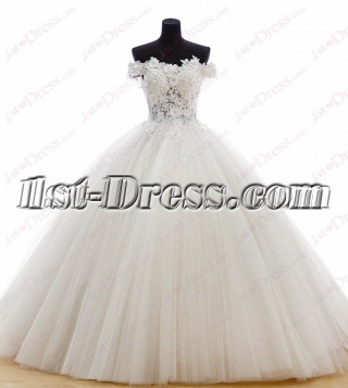 Princess Off Shoulder 2016 Ball Gown Wedding Dress