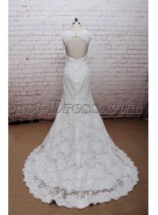 Charming Sheath Lace Bridal Gown with Keyhole