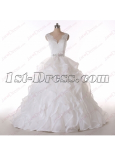 Cinderella V-neckline Lace Wedding Dresses 2016