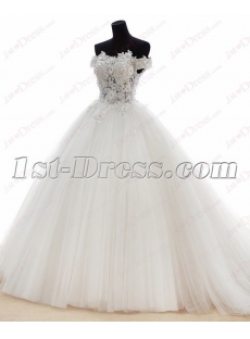 Princess Off Shoulder 2016 Ball Gown Wedding Dress
