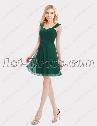 Sweet Straps Green Cocktail Dresses for Juniors